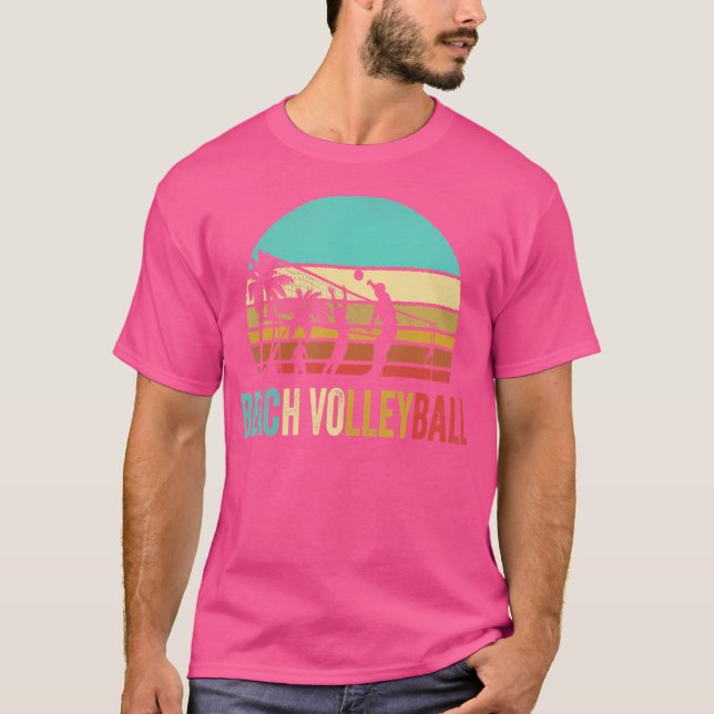Beach Volleyball Sunset T-Shirt (Front)