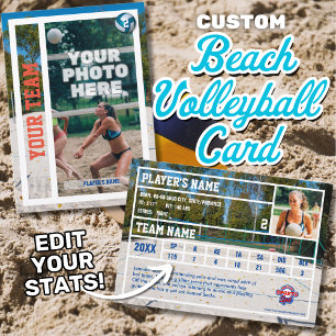 Beach Volleyball Trading Card Souvenir