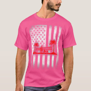 Beach Volleyball Us Flag T-Shirt