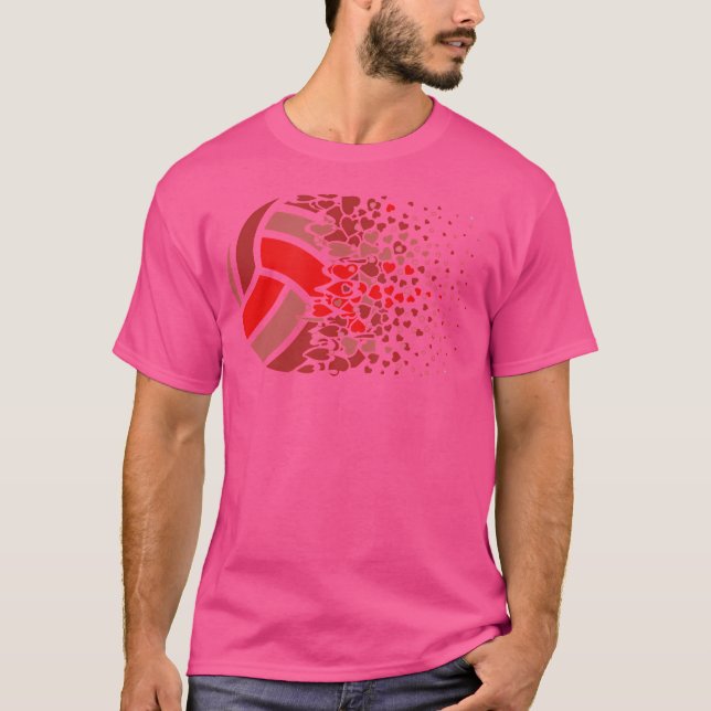 Beach Volleyball Volleyball Heart T-Shirt (Front)