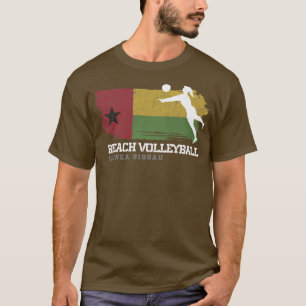 Beach Volleyball Womens Guinea Bissau Flag Volleyb T-Shirt