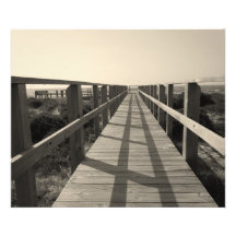 Beach Walk in Sepia