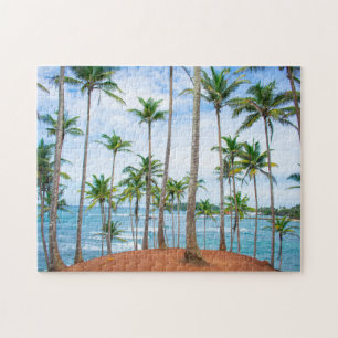 Beach Walk Ocean teal Waves Water Breeze Jigsaw Puzzle