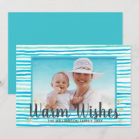 Beach Warm Wishes Turquoise Stripes