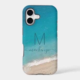 Beach Water and Sand with Teal Blue Personalised