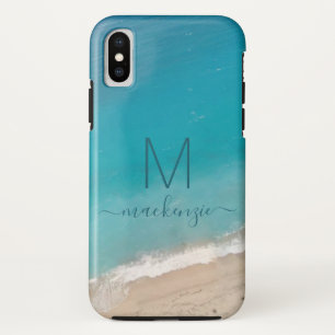 Beach Water and Sand with Teal Blue Personalised Case-Mate iPhone Case