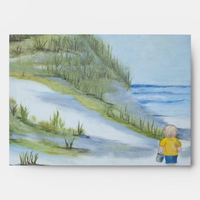 Beach watercolor envelope (Front)