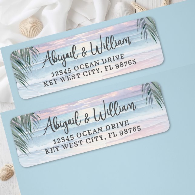 Beach Watercolor Return Address (Beach Watercolor Return Address Label)