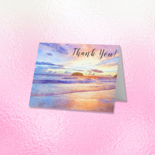 Beach Watercolor Sunrise Thank You