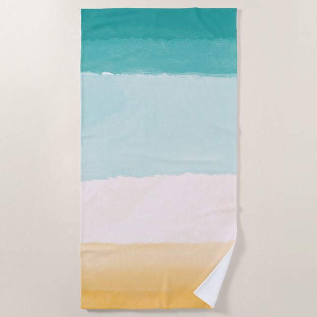 Beach Watercolor Towel (Front)