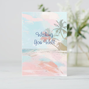 Beach Watercolor Wedding Enclosure Card
