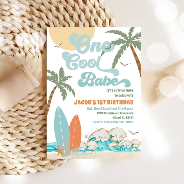 Beach Wave Birthday Invitation (Creator Uploaded)