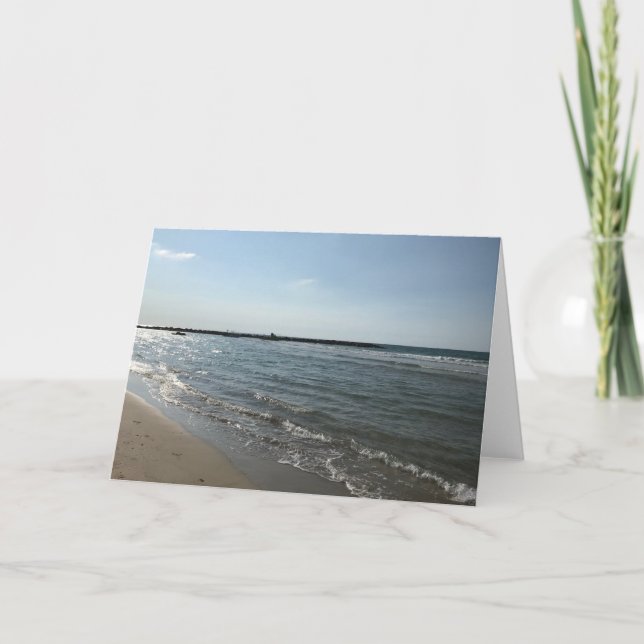 Beach wave photo card (Front)