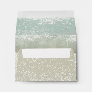 beach waves and seashore sand envelopes for RSVP