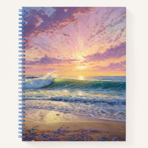 Beach Waves and Shore Art Notebook