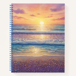 Beach Waves and Shore Art Notebook