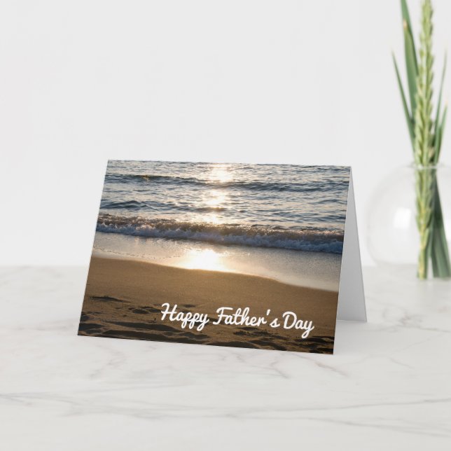 Beach Waves Happy Father's Day Card (Front)