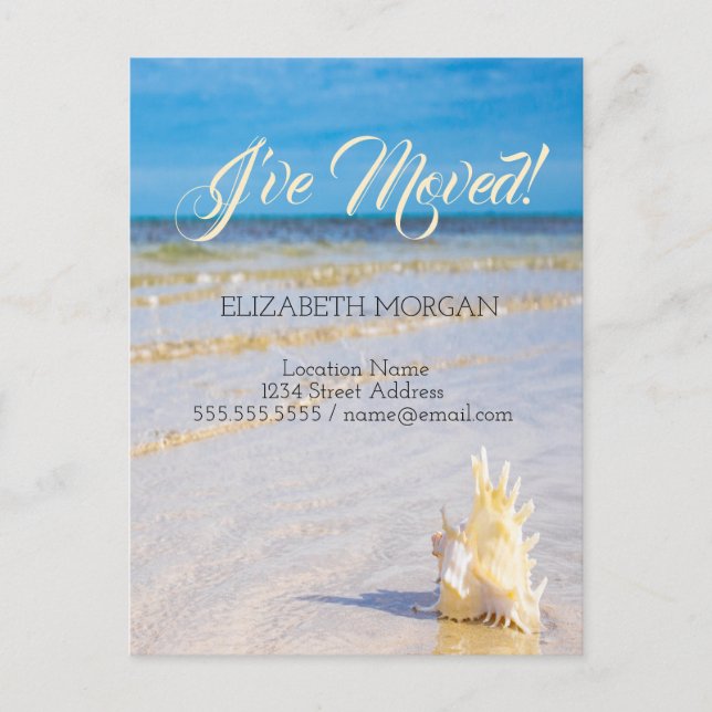 Beach Waves Moving Announcement  (Front)