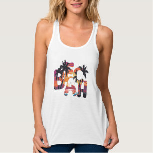 Beach Waves Palm Trees Singlet