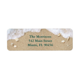 Beach Waves Return Address Labels