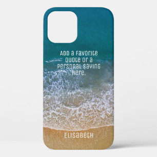 Beach Waves Sand Shore Personalise iPhone 12 Case