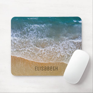 Beach Waves Sand Shore Personalise Mouse Pad
