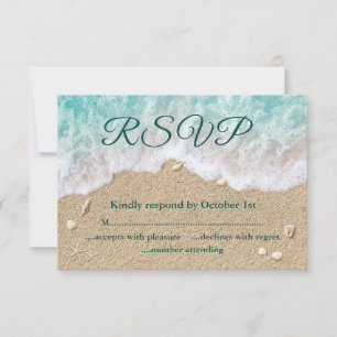 Beach Waves Sandy Toes Salty Kisses Mrs & Mrs RSVP