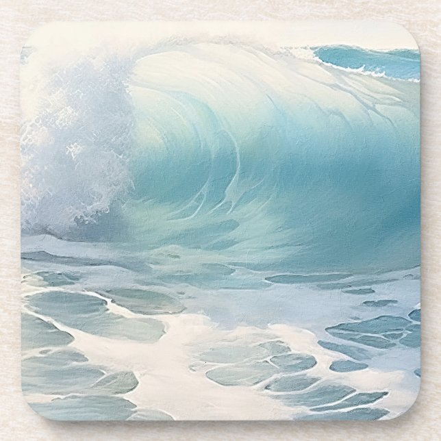 Beach  Waves theme Painting  Coaster (Front)