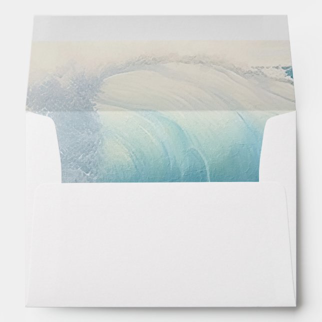 Beach  Waves theme Painting  Envelope (Back (Bottom))