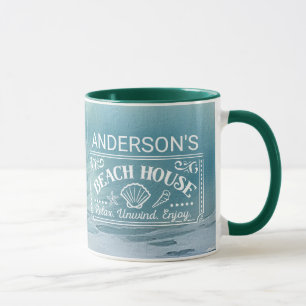 Beach Waves theme Painting Mug