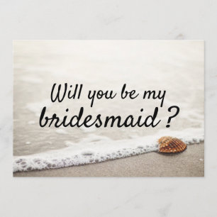 Beach Waves Wedding Bridesmaid Invitation