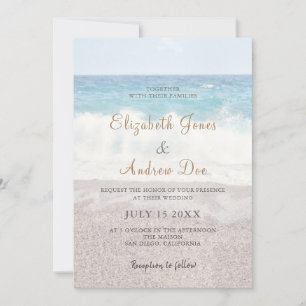 Beach Waves Wedding Invitation/Beach Wedding Invitation