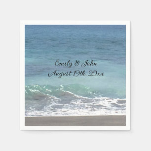Beach Waves Wedding Napkin