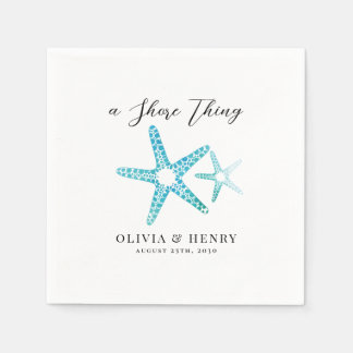 Beach Wedding "A Shore Thing" Starfish Napkin