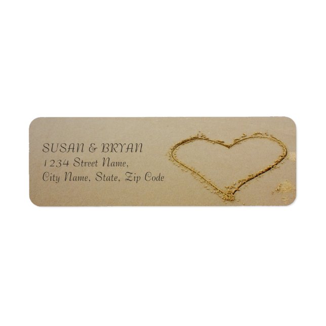 Beach Wedding Address Label (Front)