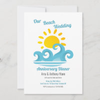 Beach Wedding Anniversary Dinner Party
