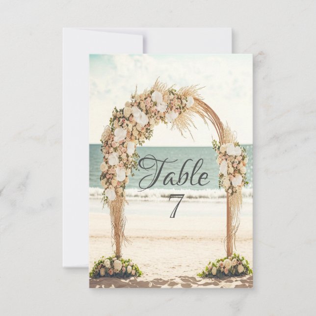 Beach Wedding Arbor Roses Invitation (Front)