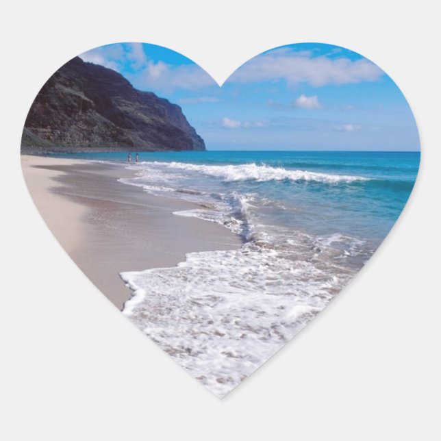 Beach Wedding Backdrop Wedding Hearts Heart Sticker (Front)