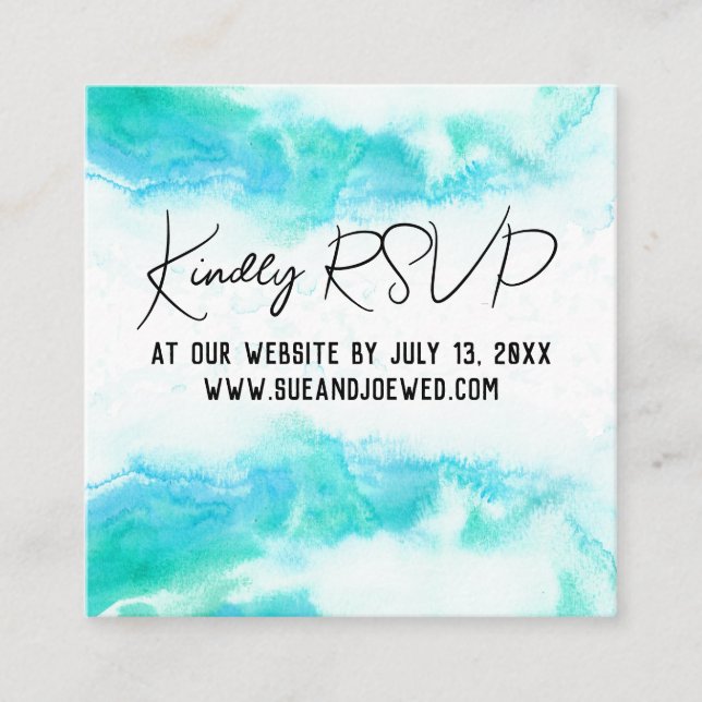 Beach Wedding Blue Waves Mini Website Enclosure Ca (Front)