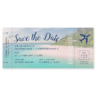 Beach Wedding Boarding Pass Save the Date Magnet