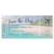 Beach Wedding Boarding Pass Save the Date Magnet