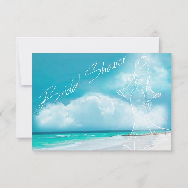 Beach Wedding Bridal Shower Invitation (Front)