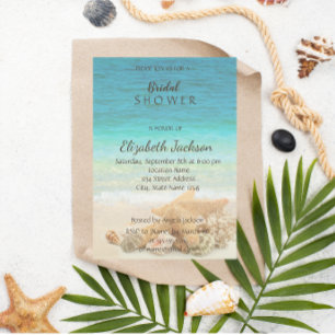 Beach Wedding  Bridal Shower Invitation
