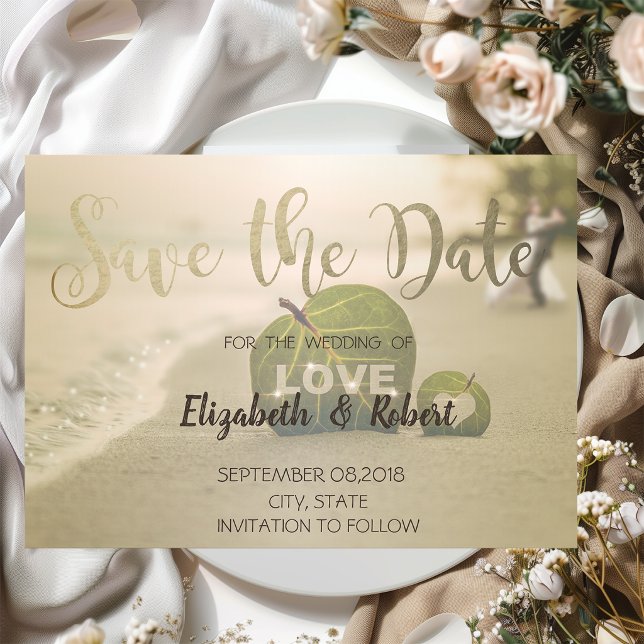 Beach Wedding Couple, Love  Save The Date (Creator Uploaded)