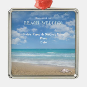 Beach Wedding (customisable) Metal Tree Decoration