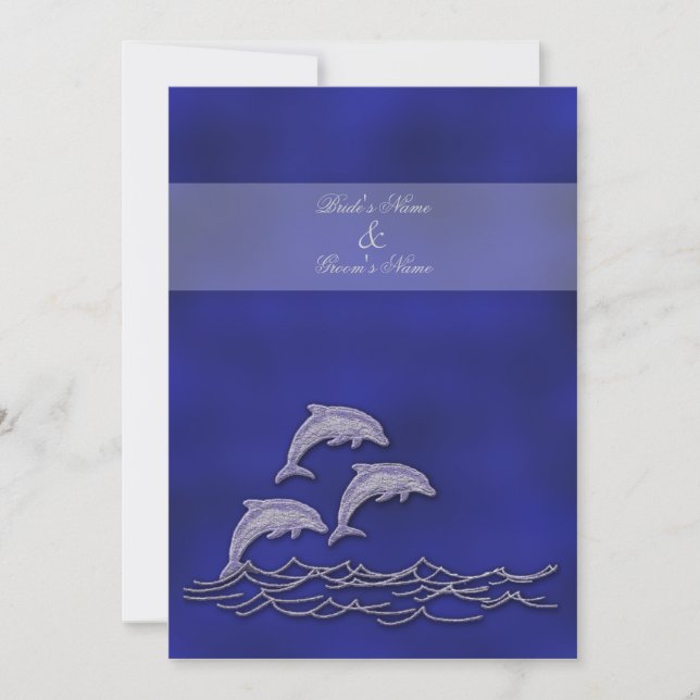 Beach wedding elegant party theme invitation (Front)