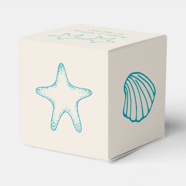 Beach Wedding Favour Box (Back Side)