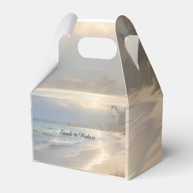Beach Wedding Favour Box (Front Side)
