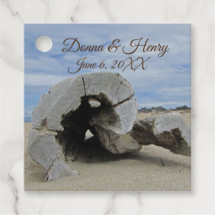 Beach Wedding Favour Driftwood Photo Thank You Tags