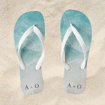 Beach Wedding Favour Jandals<br><div class="desc">Elevate Your Wedding with Personalised Flip Flop Favours Add a touch of beachy bliss and comfort to your wedding celebration with our Personalised Flip Flop Favours. These delightful favours not only offer a respite for tired feet but also showcase your initials and a matching ocean design, making them a cherished...</div>